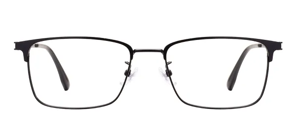 Rectangular Classical Full Rim Eyeglasses - Black