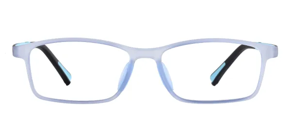 TR90 Rectangular Eyeglass Frame - Blue_Transparent