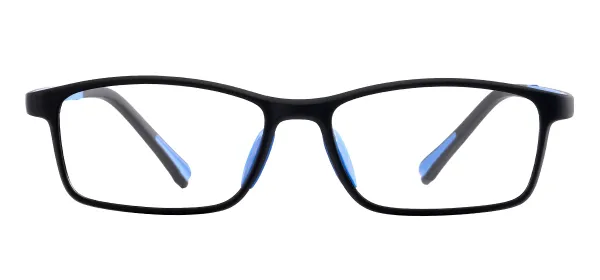 TR90 Rectangular Eyeglass Frame - Black_Blue