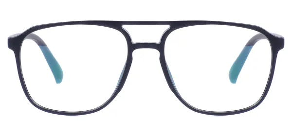 Transparent Square Eyeglasses - Black