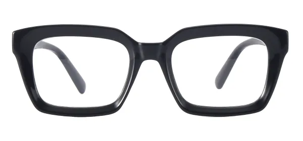 Square Lightweight Glasses - Black