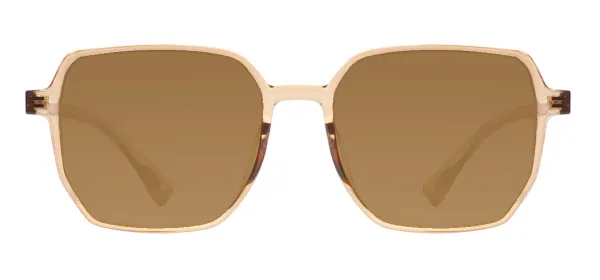 TR90 Oversized Sunglasses - Transparent Brown