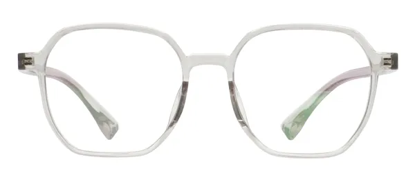 Oversized Square Spectacles - Transparent Gray