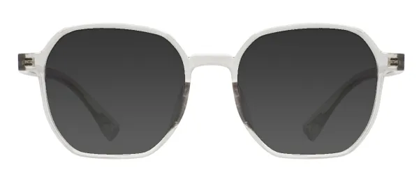 Oversized Square Sunglasses - Transparent Gray