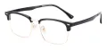 Rectangular Browline Eyeglasses