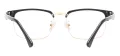 Rectangular Browline Eyeglasses