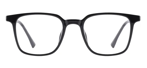 Square Clear Spectacles - Black
