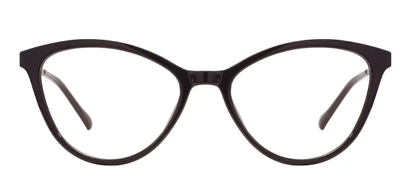 TR Cat Eye Full Rim Glasses Frames - Black