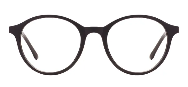 TR Oval Glasses Frames With Spring Hinge - Black
