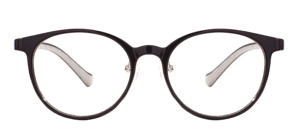 TR Kids Flexible Round Glasses Frames - Black
