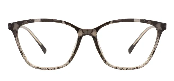 TR Large Glasses Frames With Spring Hinge - Black