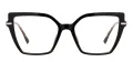 Large Cat Eye Glasses Frame With Spring Hinge