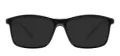 Rectangular Clip-On Sunglasses