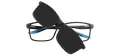 Rectangular Clip-On Sunglasses