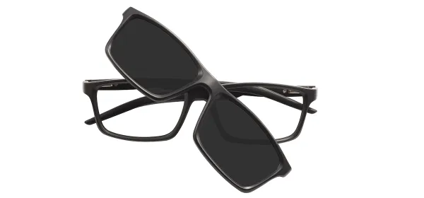 TR90 Men And Women Sunglasses - Black Blue