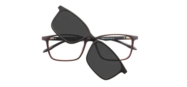 TR90 Full Rim Sunglasses - Black Red