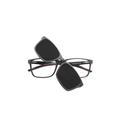 Rectangular Clip-On Sunglasses