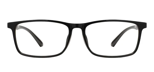 Men and Women Large Rectangle Glasses Frames - Black