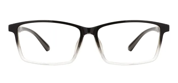 Classical Rectangular Large Glasses Frames - Black