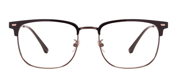 Rectangular TR90 Men and Women Spectacles Eyeglasses - Black Gray