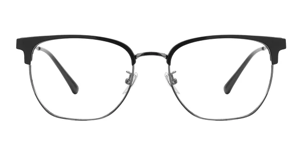 Fashion TR90 Classical Rectangular Eyeglasses - Black Gray