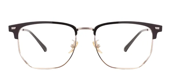 TR90 Rectangular Classical Eyeglasses - Black Gold