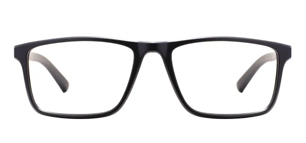 Medium TR90 Rectangle Eyeglasses - Black Gray