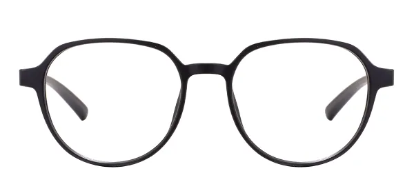 TR90 Oval Eyeglasses - Black