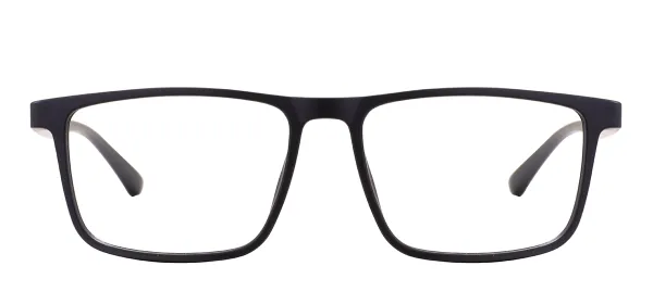 TR90 Rectangle Full Rim Eyeglasses - Black Gray