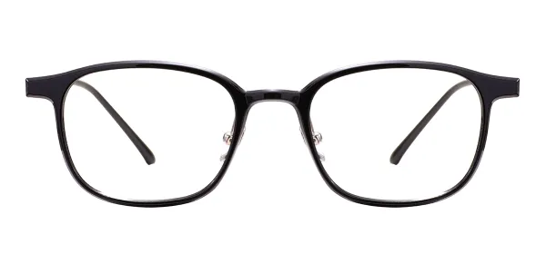 Full Rim Rectangular Eyeglasses - Black