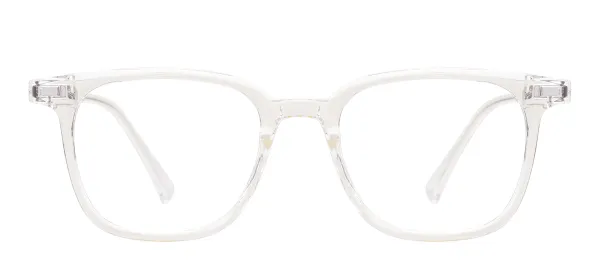 Fashion Full Rim Rectangular Eyeglasses - Transparency