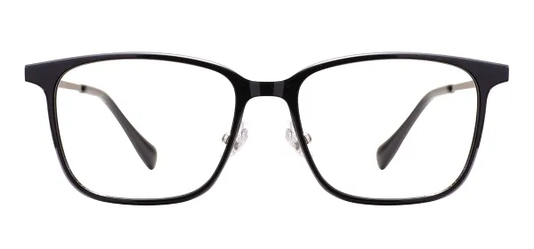 Medium Size Rectangle Glasses Frame - Black