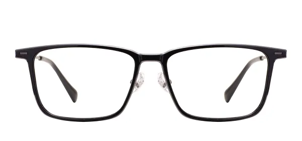Large Men And Women Full Rim Glasses Frame - Black