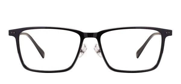 Classical Large Full Rim Rectangular Glasses Frame - Black