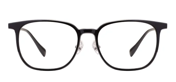 Fashion Full Rim Medium Square Glasses Frame - Black