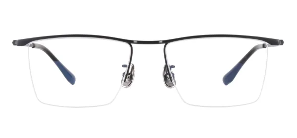 Titanium Square Eyeglasses - Black
