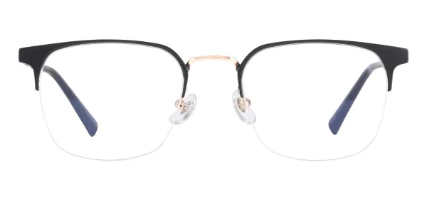 Square Titanium Eyeglasses - Black Gold