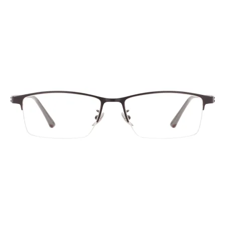 Men Large Rentangular Titanium Glasses