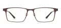 Men Large Rentangular Titanium Glasses