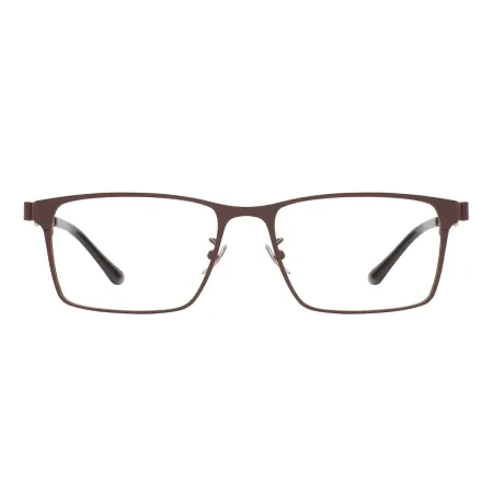 Men Large Rentangular Titanium Glasses