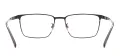 Men Large Rentangular Titanium Glasses