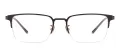 Men Oversized Rentangular Titanium Glasses