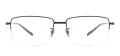Men Large Rentangular Titanium Glasses
