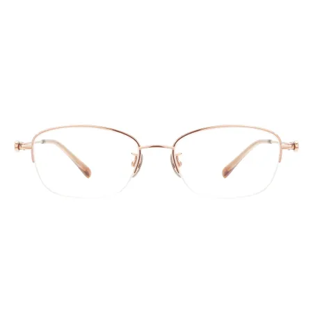 Women Oval Titanium Glasses Frame