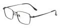 Rectangular Large Metal Frame And Titanium Temples Eyeglasses