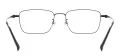 Rectangular Large Metal Frame And Titanium Temples Eyeglasses