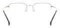 Large Half Rim Rectangular Eyeglasses