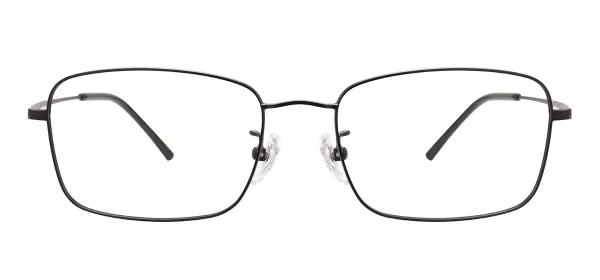 Medium Classic Full Rim Rectangular Eyeglasses - Black