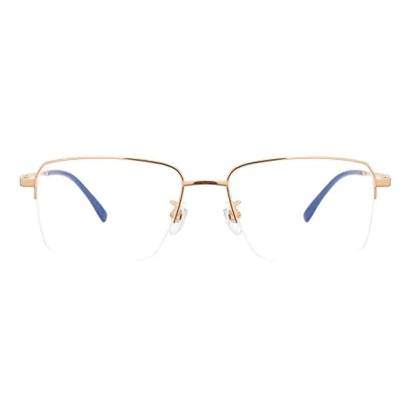 Large Half Rim Rectangular Eyeglasses