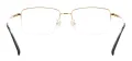 Large Half Rim Rectangular Eyeglasses